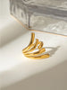 verstellbarer Ring "Flux" aus Edelstahl, 18K vergoldet