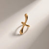 Ring "Glow" aus Edelstahl, 18K vergoldet