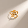 verstellbarer Ring "Sternschnuppe" aus Edelstahl