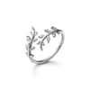 verstellbarer Ring "Zweig" aus 925 Sterlingsilber