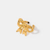 verstellbarer Ring "Schleife" aus Edelstahl, 18K vergoldet