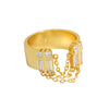 verstellbarer Ring "Kettentextur" aus 925 Sterlingsilber